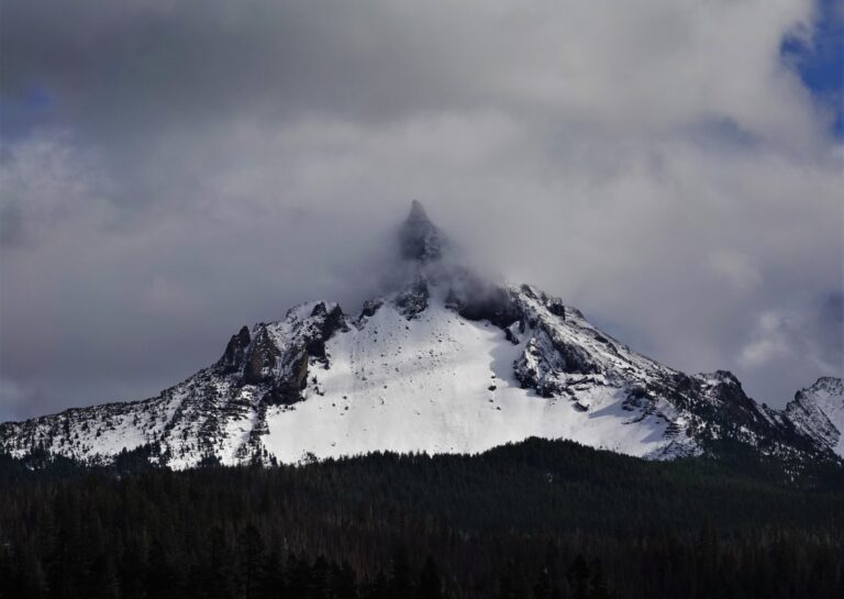 Mount Thielsen with snow less than a week old.