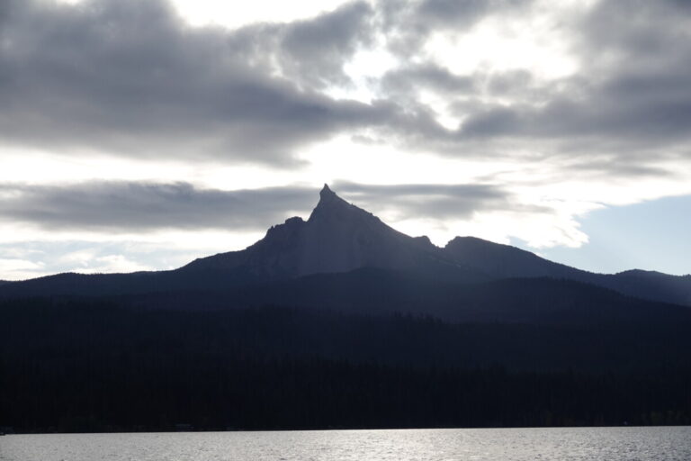 Moody Mount Thielsen sunrise.