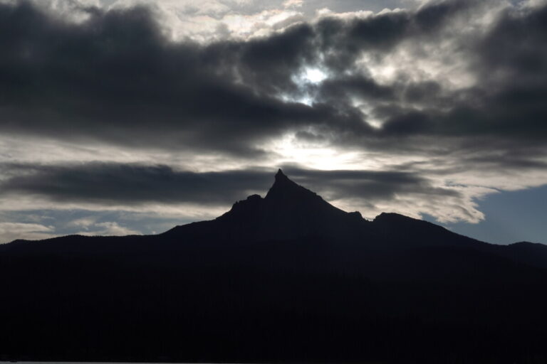 Moody Mount Thielsen sunrise.